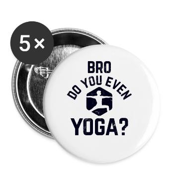 Yogalehrer Spruch Für Yogi Yoga - Buttons groß 56 mm (5er Pack) - Weiß - Vorne