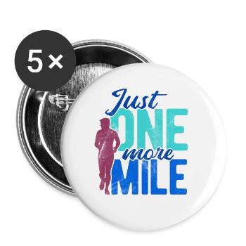 Läufer Joggen - Buttons groß 56 mm (5er Pack) - Weiß - Vorne