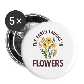Landschaftsgärtner Hobbygärtner Gärtner - Buttons groß 56 mm (5er Pack) - Weiß - Vorne