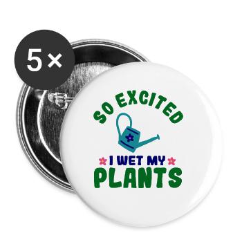 Landschaftsgärtner Hobbygärtner Gärtner - Buttons groß 56 mm (5er Pack) - Weiß - Vorne