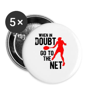 Tennisplatz Spruch Für Tennis - Buttons groß 56 mm (5er Pack) - Weiß - Vorne