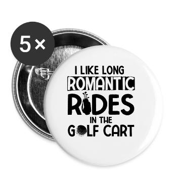 Golfplatz zum Golfen Golf - Buttons groß 56 mm (5er Pack) - Weiß - Vorne