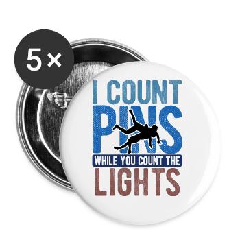 Grappling Martial Arts Wrestling - Buttons groß 56 mm (5er Pack) - Weiß - Vorne