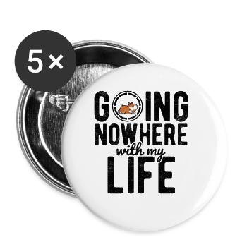 Nagetier Hamster - Buttons groß 56 mm (5er Pack) - Weiß - Vorne