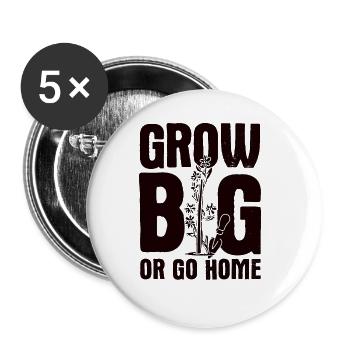 Landschaftsgärtner Hobbygärtner Gärtner - Buttons groß 56 mm (5er Pack) - Weiß - Vorne