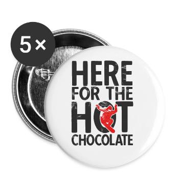Snowboard Spruch für Snowboarder - Buttons groß 56 mm (5er Pack) - Weiß - Vorne
