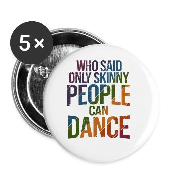 Breakdancing Tanzen für Tänzer - Buttons groß 56 mm (5er Pack) - Weiß - Vorne