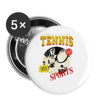 Tennis Player Tennis Player Vintage Retro - Buttons large 2.2''/56 mm (5-pack) - white - Front