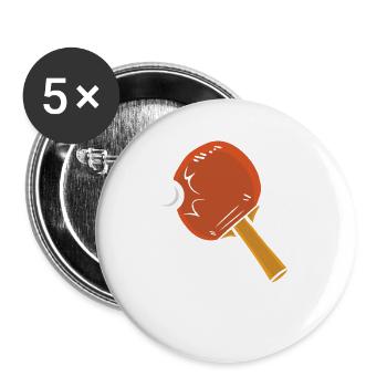 Tischtennisspieler Spruch Für Tischtennis - Buttons groß 56 mm (5er Pack) - Weiß - Vorne