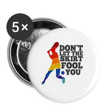 Tennisplatz Spruch Für Tennis - Buttons groß 56 mm (5er Pack) - Weiß - Vorne