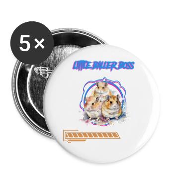Hamster Nager Haustier Aquarell Geschenk - Buttons groß 56 mm (5er Pack) - Weiß - Vorne