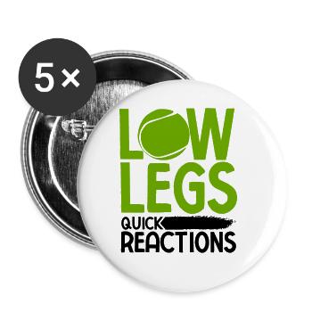 Tennisplatz Spruch Für Tennis - Buttons groß 56 mm (5er Pack) - Weiß - Vorne