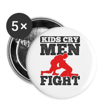 Grappling Martial Arts Wrestling - Buttons groß 56 mm (5er Pack) - Weiß - Vorne