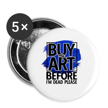 Maler Zeichner für Künstler - Buttons groß 56 mm (5er Pack) - Weiß - Vorne