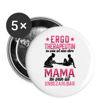 Ergotherapeutin ist eine Ehre Ergotherapie - Buttons groß 56 mm (5er Pack) - Weiß - Vorne