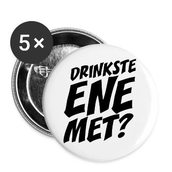Dringste Ene Met Kölsch Köln Kölner Grundgesetz - Buttons groß 56 mm (5er Pack) - Weiß - Vorne