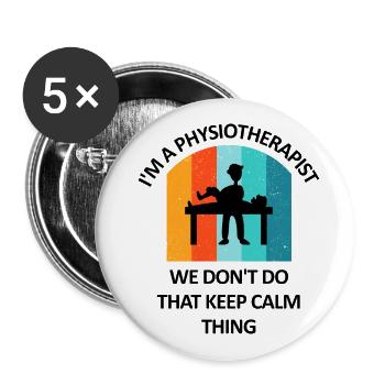 Physical Therapist Humorous Gift Saying Funny - Buttons large 2.2''/56 mm (5-pack) - white - Front