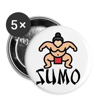 Sumo - Buttons large 2.2''/56 mm (5-pack) - white - Front
