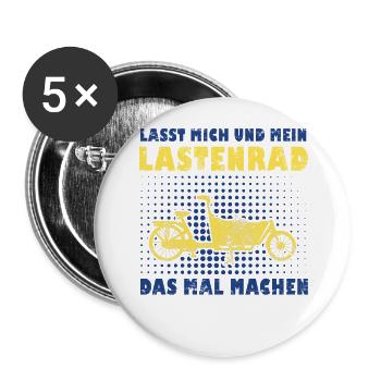 Cargo Bike Retro Cargo Bike Cargobike - Buttons large 2.2''/56 mm (5-pack) - white - Front