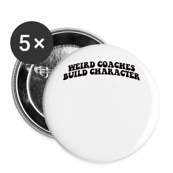 Seltsame Coaches Bilden Charakter Coach - Buttons groß 56 mm (5er Pack) - Weiß - Vorne