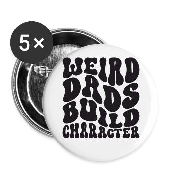 Seltsame Väter Bilden Charakter Lustiges Vater - Buttons groß 56 mm (5er Pack) - Weiß - Vorne