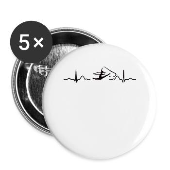 Gymnaste avec bande de gymnastique rythmique - Lot de 5 grands badges (56 mm) - blanc - Devant