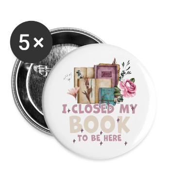 Lire des livres parce que la réalité est surestimée - Lot de 5 grands badges (56 mm) - blanc - Devant
