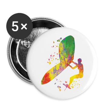 Wing Foil Wingsurfing Frau Foil Wing - Buttons groß 56 mm (5er Pack) - Weiß - Vorne