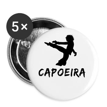 Capoeira - Buttons groß 56 mm (5er Pack) - Weiß - Vorne