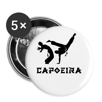 Capoeira - Buttons groß 56 mm (5er Pack) - Weiß - Vorne