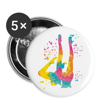 Artistic Swim Team Synchronschwimmen - Buttons groß 56 mm (5er Pack) - Weiß - Vorne