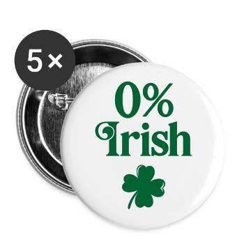 0% Irish - Buttons large 2.2''/56 mm (5-pack) - white - Front
