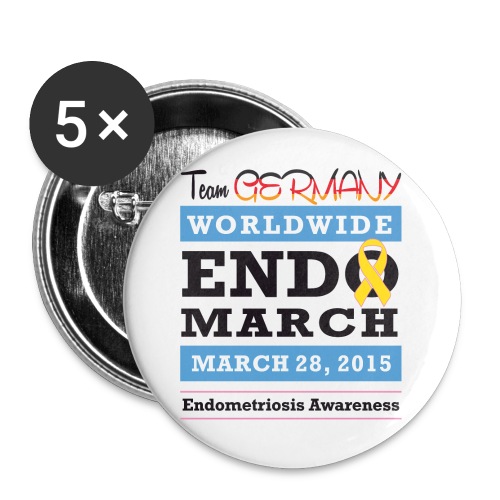 EndoMarch 2015 TeamGermanyDesign - Buttons groß 56 mm (5er Pack)