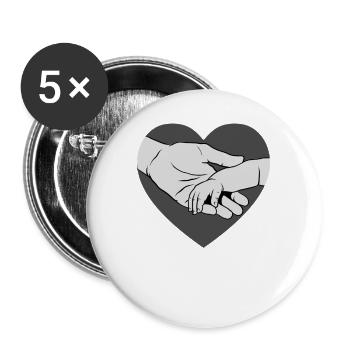 New Dad Holding Hands with Baby Father's Day - Buttons large 2.2''/56 mm (5-pack) - white - Front