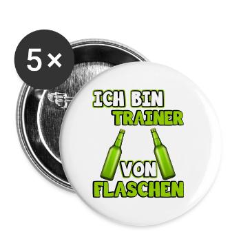 Trainer - Buttons groß 56 mm (5er Pack) - Weiß - Vorne