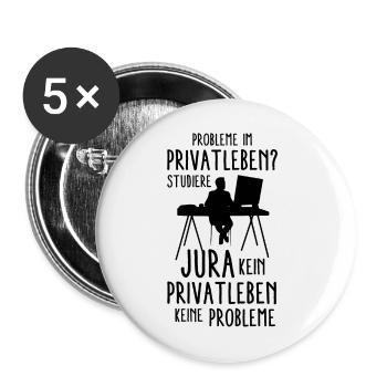 Jura - Buttons groß 56 mm (5er Pack) - Weiß - Vorne