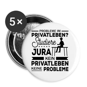 Jura Geschenk Spruch - Buttons groß 56 mm (5er Pack) - Weiß - Vorne