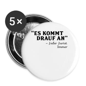 Jura Spruch - Buttons groß 56 mm (5er Pack) - Weiß - Vorne