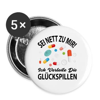Arzt Ärztin Lustiges Geschenk - Buttons groß 56 mm (5er Pack) - Weiß - Vorne