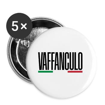 Vaffanculo Funny Italian Saying Italy G - Buttons large 2.2''/56 mm (5-pack) - white - Front
