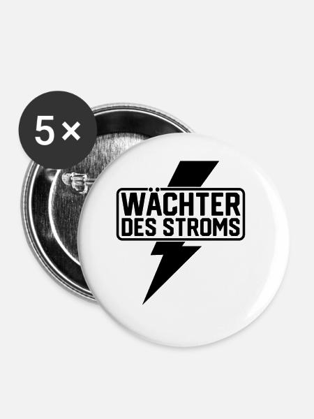 Wächter des Stroms - Buttons groß 56 mm (5er Pack) - Weiß