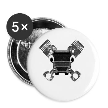 Truck Driver Funny Truck Gift Saying - Buttons large 2.2''/56 mm (5-pack) - white - Front