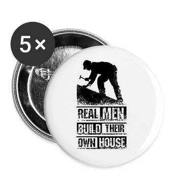 Men Builder - Buttons large 2.2''/56 mm (5-pack) - white - Front