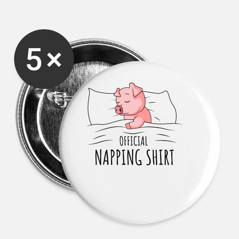 Pig - Buttons large 2.2''/56 mm (5-pack) - white