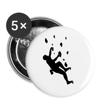 Alpinistes Alpinistes Mur d’escalade Salle d’escalade - Lot de 5 grands badges (56 mm) - blanc - Devant