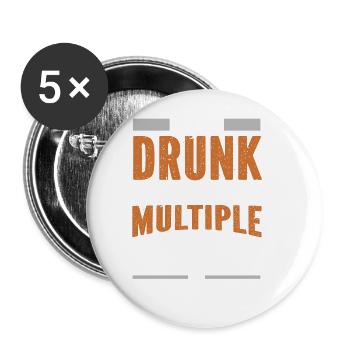 Sclérose en plaques MS Consciousness Loop Gift - Lot de 5 grands badges (56 mm) - blanc - Devant