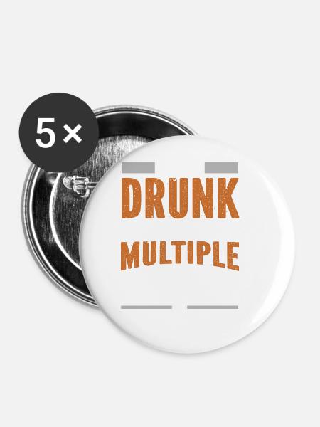 Multiple Sklerose MS Bewusstsein Schleife Geschenk - Buttons/Badges stor, 56 mm (5-pack) - hvid