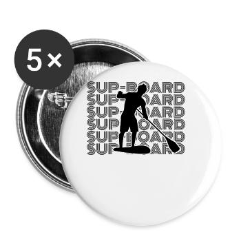 SUP paddleboarding Stand Up Paddle Herren - Buttons groß 56 mm (5er Pack) - Weiß - Vorne