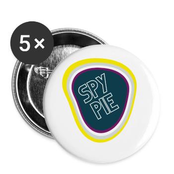 Spion - Buttons groß 56 mm (5er Pack) - Weiß - Vorne