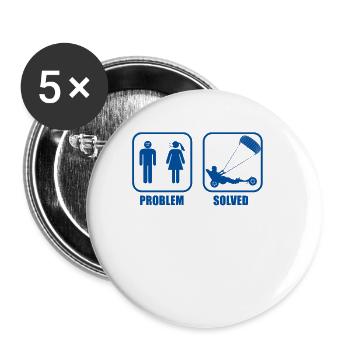 Strand-Kite Windracer Land-Kite Kite-Strandsegler - Buttons groß 56 mm (5er Pack) - Weiß - Vorne